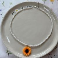 ราคา A063 สร้อยคอลูกปัดจี้ดอกทานตะวัน (22400155523)
