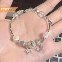 ราคา PCWFKef สร้อยข้อมือลูกปัดคริสตัลหวานแฟชั่นสำหรับเด็กผู้หญิงสร้อยข้อมือจี้ดวงจันทร์ดาวเครื่องประดับของขวัญมิตรภาพ (22843047215)