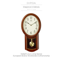 ราคา DIPOA Elegance in Melody WP111DB นาฬิกาแขวนไม้ พร้อมลูกตุ้ม และเสียงดนตรี ดีไซน์วินเทจ (1170734065)