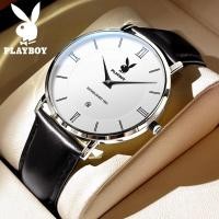 ราคา PLAYBOY อย่างเป็นทางการเดิมแท้นาฬิกาผู้ชาย 2024 ใหม่กันน้ำแบรนด์หรูแฟชั่นปฏิทินสบายๆสายหนังควอตซ์กระจกป้องกันรอยขีดข่วนของขวัญสำหรับแฟน (20321473328)