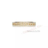 ราคา Tiffany Co Tiffany t True Narrow Ring 18k Gold Rose Gold Platinum ฝังเพชรกว้าง 3 5 มม แหวนออกแบบแบรนด์หรู (23126509877)