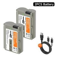 ราคา PALO 2450mAh En El15 En El15C แบตเตอรี่ Nikon USB En El15 C Type El15A En El15B แบตเตอรี่กล้อง D750 D810 D7500 D500 D600 (22782549982)