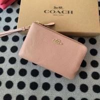 ราคา Coâćh ของแท้ 100 สุภาพสตรีชั้นสองคลัตช์ซิปข้อมือกระเป๋าโทรศัพท์กระเป๋าหนังใส่เหรียญ F87591 (22302412571)