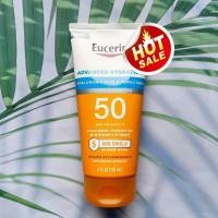 ราคา 80 OFF ราคา Sale EXP 01 2024 ยูเซอรีน โลชั่นกันแดด สำหรับผิวหน้าและผิวกาย Advanced Hydration Hyaluronic Acid Humectants SPF 30 or 50 Sunscreen Lotion 150 ml Eucerin เนื้อบางเบา (21031505932)