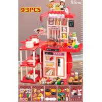 ราคา YYMALLชุดครัวใหญ่ 93 ชิ้น ชุดครัวใหญ่ ของเล่นเด็กครัว ชุดครัวของเล่น ของเล่นผักและผลไม้ มีเสียง มีไฟ เตาเเก๊ซมีควัน 95cm ชุดครัวใหญ่ ของเล่นเด็กครัว ชุดครัวของเล่น ของเล่นจำลองการทำอาหารในครัว (222851