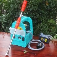 ราคา เครื่องพ่นยาแบตเตอรี่ ปั๊มน้ำคู่ กระเป๋าหิ้ว 12v 12 บาร์ พร้อมสายหนา 3 ชั้น แรง ลากสายได้ไกล พ่นสูง 10เมตร (21216601886)