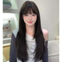 ราคา วิกผมหญิงยาว วิกผม วิกผมตรงสไลด์เลเยอร์ สีน้ำตาลเข้ม มีหน้าม้า ยาว 72 cm แถมฟรีเน็ตผมกับหวี พร้อมส่งเร็ว (22775645107)