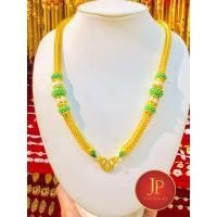 ราคา สร้อยคอลงยาสุโขทัย นำ้หนัก5บาท ยาว26นิ้ว ทองหุ้ม ทองชุบ สวยเสมือนจริง JPjewelry (20758313043)