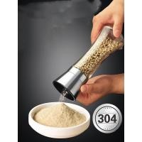 ราคา Pepper grinder glass material pepper grinder neck stainless steel adjustable thickness (22582681295)