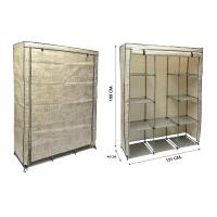 ราคา ตู้เสื้อผ้า ตู้เก็บของ โครงเหล็ก ผ้าสปันบอน รุ่นK13135A สีครีม พร้อมส่ง (22773746136)