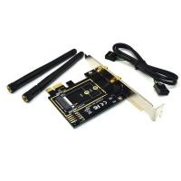 ราคา M 2 Wifi Adapter M2 Ngff Key A E to Mini Pci Express Wifi Raiser PCI E 1X NGFF Wireless Support Mini Pcie Network Card (20276165881)