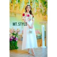 ราคา ป้าย MT Style S 3XL เดรสงานบุญ งานแต่ง ดอก 3D สวยสดใสอลังการมากค่ะ A252 A253 (23062518003)