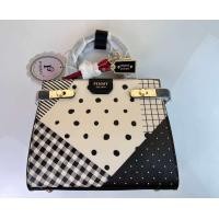 ราคา กระเป๋า pimmy ทรงสี่เหลี่ยมทรงแข็ง บุหนังPU ลายจุด (21423792649)