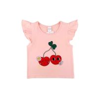 ราคา Chelsee เสื้อยืดคอกลม เด็กผู้หญิง รุ่น 238085 ลายเชอรี่ แขนระบาย ผ้า 100 Cotton อายุ 1 5 10 ปี เสื้อผ้าเด็กโต (22849139199)
