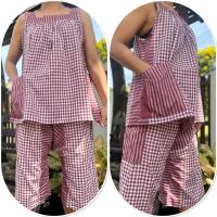 ราคา ชุดเซทเสื้อคอกระเช้าผ้าขาวม้าผ้าฝ้าย 100 ชุดสำหรับผู้สูงอายุ ชุดคนอ้วน (20937934652)