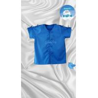 ราคา เสื้อผู้ป่วย สีฟ้าเข้ม ผูกหน้า ผูกแขน (16218981808)