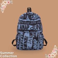 ราคา กระเป๋าเป้สะพายหลัง ลายอักษร ลวดลายสไตล์วินเทจ สะพายแล้วเท่ พร้อมส่ง 4 แบบ (22923426463)