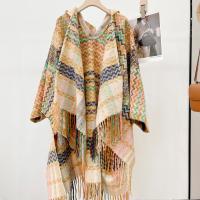 ราคา 2024 ใหม่ ผู้หญิง ยูนนานทิเบตเสื้อผ้าท่องเที่ยว ชนเผ่า พู่ผ้าคลุมไหล่เครื่องปรับอากาศห้องกลางแจ้ง Checkered เสื้อคลุมอุปกรณ์เสริมแฟชั่น (22339983207)