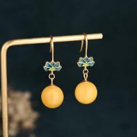 ราคา Retro พระราชวังจีนสไตล์ Turquoise ต่างหูสําหรับ ชุดกี่เพ้า พู่หูเครื่องประดับชุบทอง Semi Precious หินหญิง (20792004608)