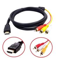 ราคา Durable AV Component Video HDMI To 3 RCA Video Cables Audio Converter Adapter (22856106511)