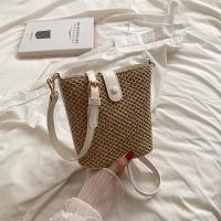 ราคา กระเป๋าใบเล็กสานฟางฤดูร้อนกระเป๋าสะพายข้างแฟชั่นกระเป๋าทรงถังกระเป๋าผู้หญิงแบบสานแบบลำลอง (22932380742)