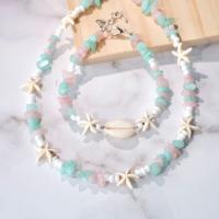 ราคา สร้อยคอไปทะเล หินสีธรรมชาติสลับปลาดาวรุ่นสุดปัง สร้อยคอ สร้อยหอย สร้อยเปลือกหอย ขายดีที่สุดในIG (21408506896)