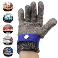 ราคา ถุงมือสแตนเลสตัดตาข่ายโลหะทน Chainmail ถุงมือสำหรับงานเลื่อยตัดเนื้อ (22937332781)