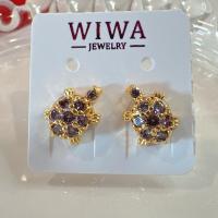 ราคา ต่างหูแป้นเต่าพลอย คนแพ้ง่ายใส่ได้ (20624080431)