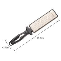 ราคา ที่ลับมีดตาข่ายแบบตะแกรงสีแดงใช้ในครัวเรือนมีดเล็บ400ใช้ในครัวลับคมอเนกประสงค์สองด้านขายส่ง (22984487588)