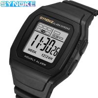 ราคา Synoke นาฬิกา Jam Tangan Digital ผู้ชาย Jam Tangan elektronik กีฬากันน้ำเรืองแสงกลางคืนหน้าจอขนาดใหญ่ตารางนักเรียนดูกลางแจ้งวิ่งตั้งแคมป์ (23005455503)