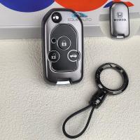 ราคา ที่ครอบกุญแจรถกุญแจแบบพับเคสสำหรับ Honda Jazz Civic City Accord Crv Brio Keychain Honda Key Cover (22506588177)