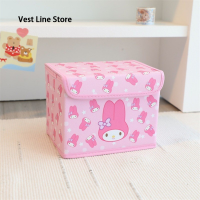 ราคา เสื้อกั๊ก2024ใหม่ Sanrio Animation Hello Kitty Kuromi กล่องที่เก็บหนังเมโลดี้ของฉัน Kessler ตู้เสื้อผ้าพับเก็บได้กล่องชั้นตู้จัดเก็บ (22876184688)