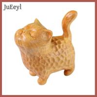 ราคา JuEeyl รูปปั้นแมวแกะสลักไม้รูปสัตว์น่ารักรูปปั้นแมวแกะสลักทำด้วยมือ (22930770424)