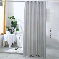 ราคา ม่านอาบน้ำในห้องน้ำ PEVA กันน้ำสีทึบ1ชิ้นสามารถใช้เป็นม่านกั้นอาบน้ำหรือม่านกระจกห้องน้ำ (23072439177)