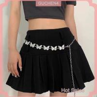 ราคา GUCHEN4 สายโซ่คาดเอวรูปผีเสื้อสีเงินมีสไตล์สำหรับผู้หญิงเข็มขัดพุงโลหะแนวพังค์แบบเรียบง่ายสายโซ่คาดเอว (22689901375)