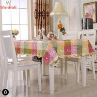 ราคา WF ผ้าคลุม Taplak Meja PVC กันน้ำมันกันน้ำ106 152ซม สำหรับตกแต่งบ้านห้องครัวผ้าปูโต๊ะ (21373120897)