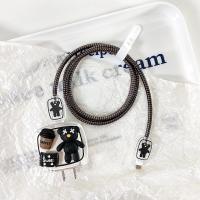 ราคา 20W พร้อมส่ง พร้อมส่ง ชุดแต่งสายชาร์จลายการ์ตูน เคสหัวชาร์จ (22811460396)