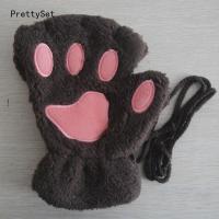 ราคา ถุงมือน่ารักผ้าขนสัตว์ถุงมือรูปหมีนุ่มนิ่มแบบครึ่งนิ้วถุงมืออุ่นฤดูหนาวอุ้งเท้ากรงเล็บแมวนุ่ม (21200689494)