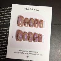 ราคา เล็บเจลพร้อมติด เล็บปลอมเจลแท้100 ฟรีกาวตะไบทุกชุด (20629468555)