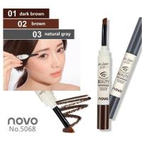 ราคา NOVO5068 โนโว เจลเขียนคิ้ว เจลคิ้ว กันน้ำ NOVO BEAUTY EYEBROW GEL 3g ดินสอเขียนคิ้ว แท้ ฉลากไทย (14779886229)