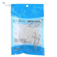 ราคา Y LifeStyle 50 100pcs Boxed disposable dental flosser Picks ororal dental Floss Pick (22539868976)