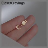 ราคา ClosetCravings ต่างหูขนาดเล็กรูปดาวพระจันทร์เพทายสำหรับผู้หญิงต่างหูเจาะแบบไม่สมมาตรรูปดาวเคราะห์เกาหลีน่ารักของขวัญเครื่องประดับ (23086245188)