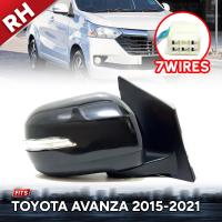 ราคา กระจกมองข้าง 7 สาย ปรับไฟฟ้า พับไฟฟ้า มีไฟเลี้ยว กระจก TOYOTA AVANZA โตโยต้า อแวนซ่า ปี 2015 2021 สีดำ (19266483131)