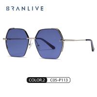 ราคา BRANLIVE DC Lady Octagon Pink Discount Sunglasses แว่นตาสีชมพู (21363664063)