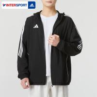 ราคา เสื้อแจ็คเก็ตกีฬาลำลองสำหรับผู้ชาย Adidas สีดำ ฤดูใบไม้ร่วง ฤดูหนาว ป้องกันลม แจ็คเก็ตแบบสวมหัว ผ้าฝ้ายผสมโพลีเอสเตอร์ (23157757379)