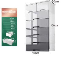 ราคา JDEE ลิ้นชัก ลิ้นชักใส่เสื้อผ้า 4 5 6ชั้น วัสดุ PP ตู้เก็บของขนาดใหญ่ ตู้ลิ้นชักพลาสติก มีล้อ (22185957388)