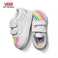 ราคา VANS TD Old Skool V Flour Shop rainbow รองเท้าผ้าใบ เด็ก (22704257038)