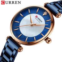 ราคา CURREN Luxuryยี่ห้อนาฬิกาลำลองสำหรับผู้หญิงเหล็กกล้าไร้สนิมกีฬาสร้อยข้อมือElegantนาฬิกาผู้หญิงควอตซ์กันน้ำสุภาพสตรีทองคำสีกุหลาบนาฬิกาข้อมือ (6493288471)