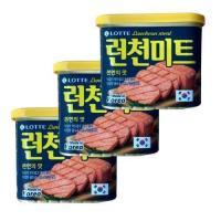 ราคา แฮมกระป๋องเกาหลี lotte brand luncheon meat 340g 런천미트 (20672766434)