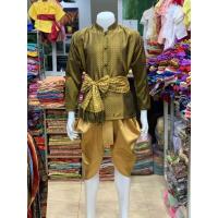 ราคา ชุดคุณพี่หมื่นแขนยาว ชุดไทยผู้ชาย เสื้อ โจง ผ้าคาด (20376632513)